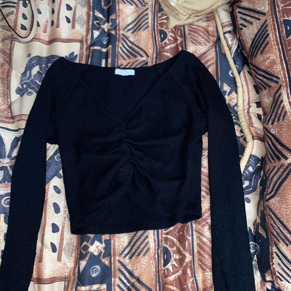 Ardene long sleeve cropped shirt